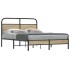Estructura de cama sin colchón 140x200 cm madera roble