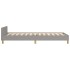 Estructura de cama sin colchón tela gris claro 90x190