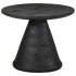 Mesa auxiliar madera maciza de mango negra Ø50x40
