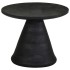 Mesa auxiliar madera maciza de mango negra Ø50x40