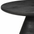 Mesa auxiliar madera maciza de mango negra Ø50x40