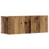 Conjunto de mueble de TV 8 piezas montado la pared madera