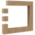 Mueble para TV de pared madera contrachapada artesanal 9