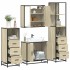 Juego de muebles de baño 4 pzas contrachapada roble