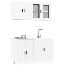 Mueble de cocina Kalmar blanco 4 piezas madera
