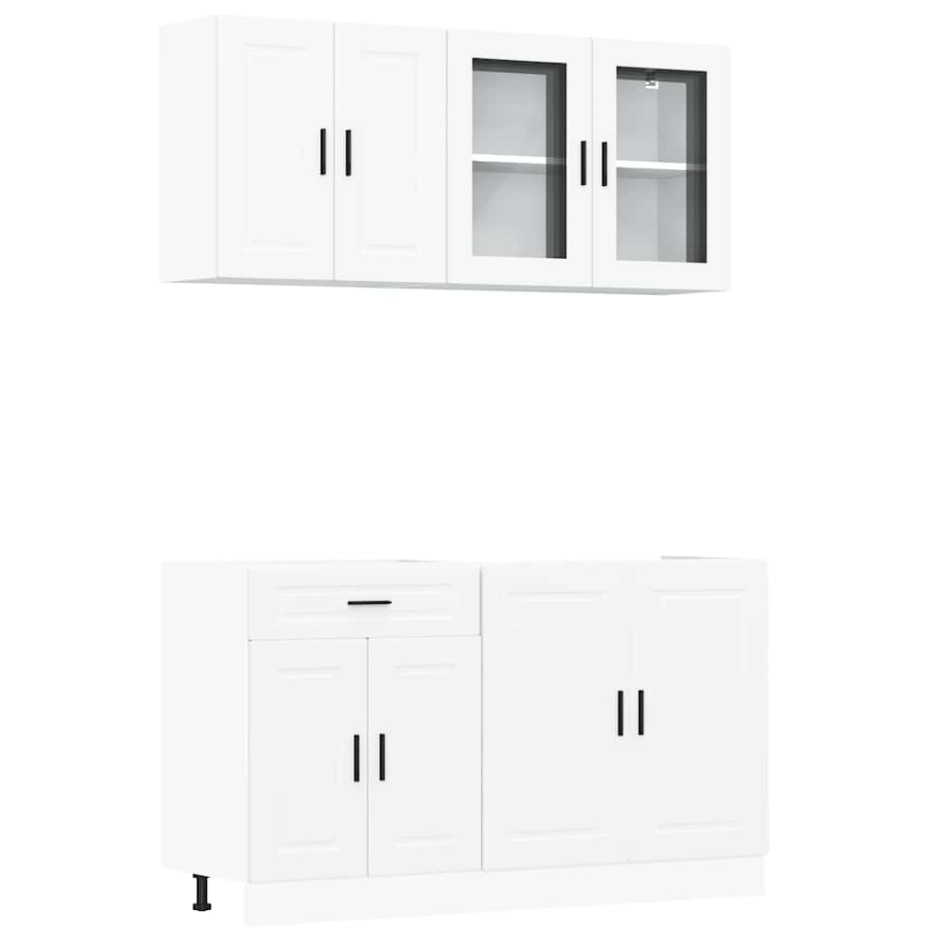 Mueble de cocina Kalmar blanco 4 piezas madera