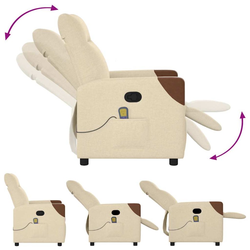 Sillón de masaje reclinable de tela