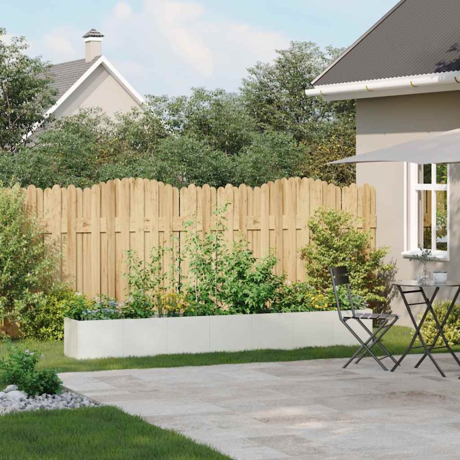 Jardinera de acero laminado en frío blanco 280x40x40