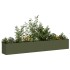 Jardinera de acero laminado en frío verde oliva 280x40x40
