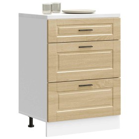 Mueble bajo de cocina porto roble sonoma madera