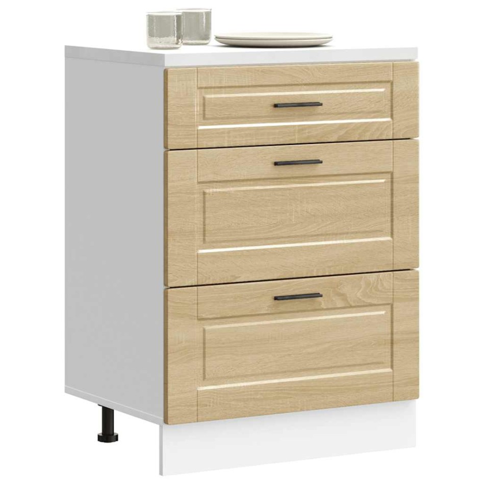 Mueble bajo de cocina porto roble sonoma madera