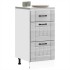 Mueble bajo de cocina Lucca madera contrachapada gris