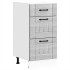 Mueble bajo de cocina Lucca madera contrachapada gris