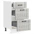 Mueble bajo de cocina Lucca madera contrachapada gris