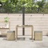 Taburetes de jardín con cojines 2 uds beige 40x40x43