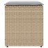 Taburetes de jardín con cojines 2 uds beige 40x40x43