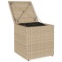Taburetes de jardín con cojines 2 uds beige 40x40x43