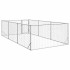 Perrera de exterior puerta acero galvanizado plateado 2x4x1
