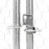 Perrera de exterior puerta acero galvanizado plateado 2x4x1