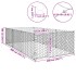 Perrera de exterior puerta acero galvanizado plateado 2x4x1
