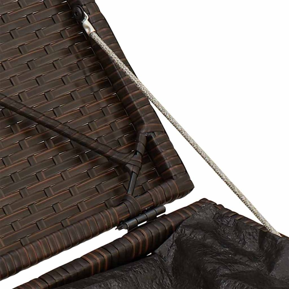 Taburetes de jardín con cojines 2 uds marrón 40x40x43