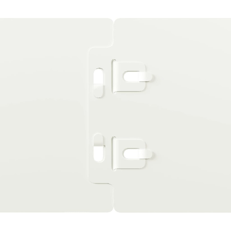 Bordes para césped 50 uds acero laminado frío blanco 10x103