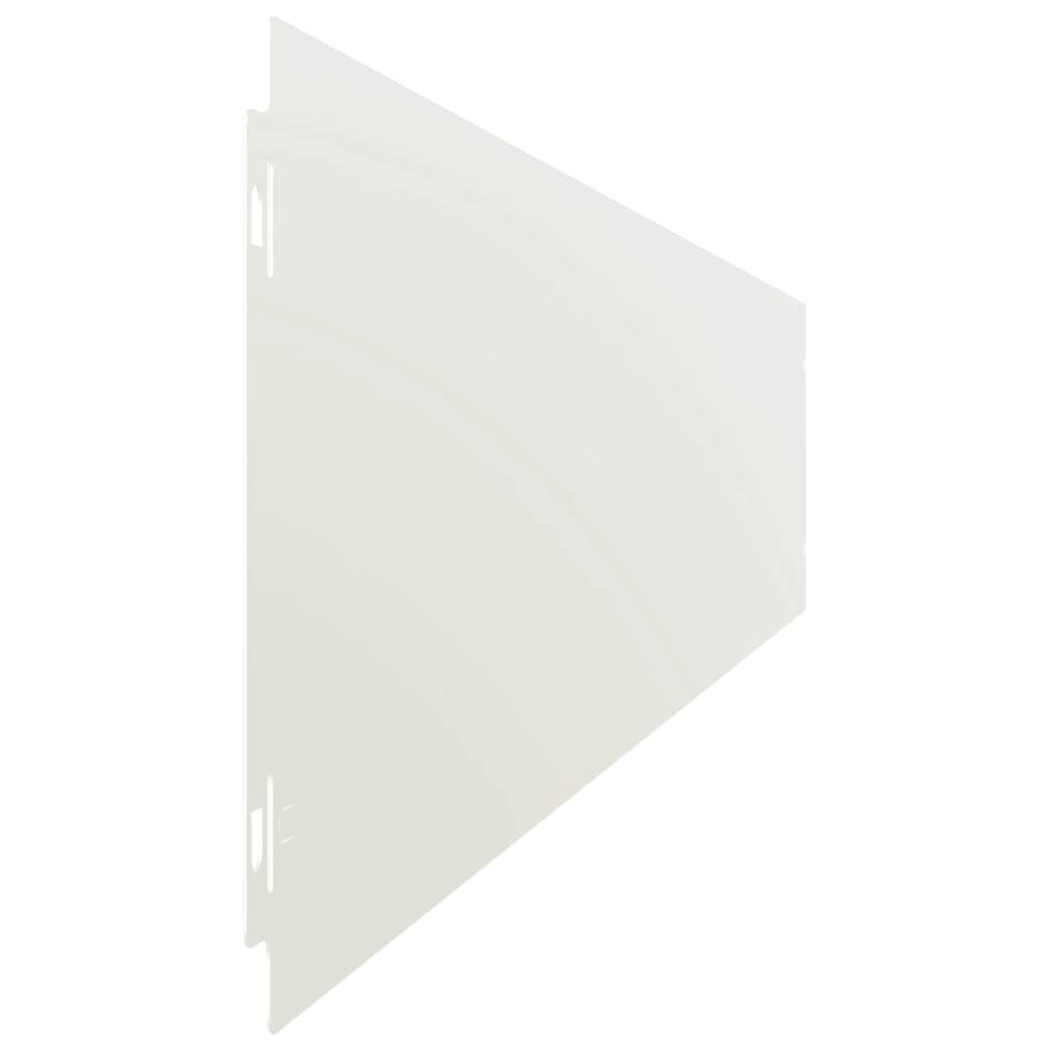 Bordes para césped 50 uds acero laminado frío blanco 15x103