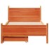 Cama sin colchón madera maciza de pino marrón cera 100x200