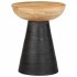 Mesa auxiliar madera maciza de mango negra Ø37x45
