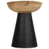 Mesa auxiliar madera maciza de mango negra Ø37x45
