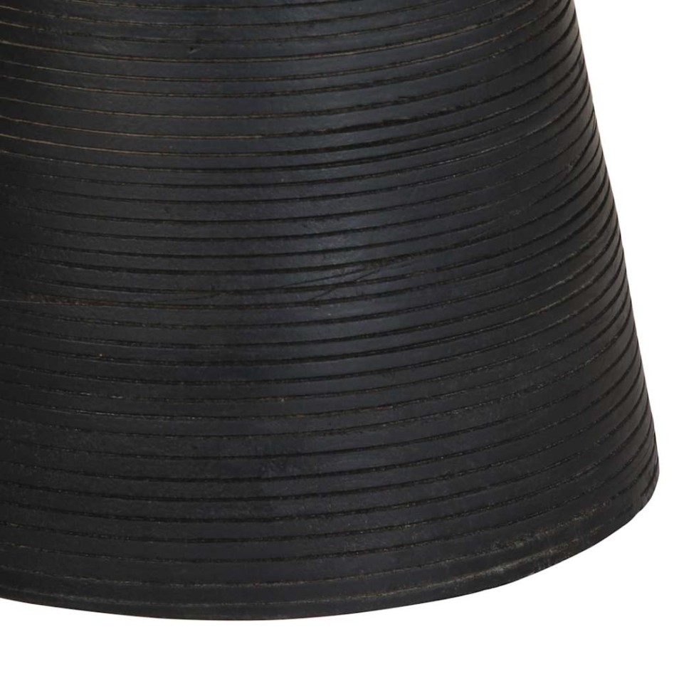 Mesa auxiliar madera maciza de mango negra Ø37x45