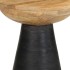 Mesa auxiliar madera maciza de mango negra Ø37x45