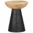 Mesa auxiliar madera maciza de mango negra Ø37x45