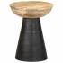 Mesa auxiliar madera maciza de mango negra Ø37x45