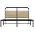 Estructura de cama sin colchón 140x200 cm madera roble