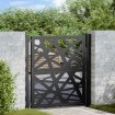 Puerta de jardín de acero negra diseño luminoso 105x106 cm
