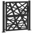 Puerta de jardín de acero negra diseño luminoso 105x106