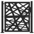 Puerta de jardín de acero negra diseño luminoso 105x106