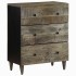 Aparador de madera maciza de mango gris claro 60x33,5x75