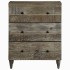 Aparador de madera maciza de mango gris claro 60x33,5x75