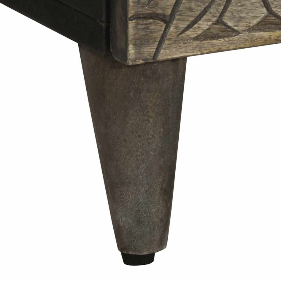 Aparador de madera maciza de mango gris claro 60x33,5x75