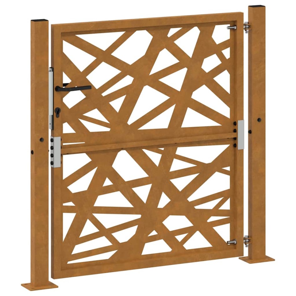 Puerta de jardín de acero desgastado diseño ligero 105x105