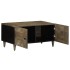 Mesa de centro de madera maciza de mango gris claro 80x50x40