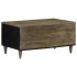 Mesa de centro de madera maciza de mango gris claro 80x50x40