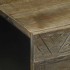 Mesa de centro de madera maciza de mango gris claro 80x50x40