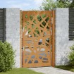 Puerta de jardín de acero desgastado diseño ligero 105x155 cm