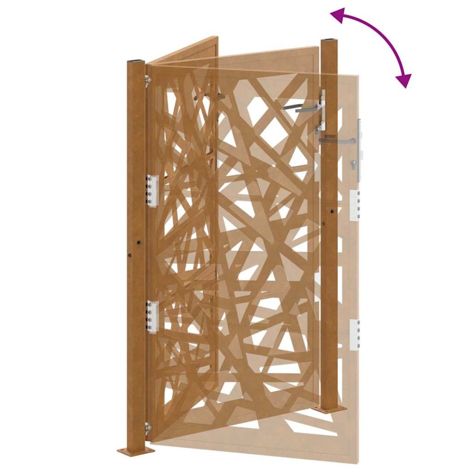 Puerta de jardín de acero desgastado diseño ligero 105x155