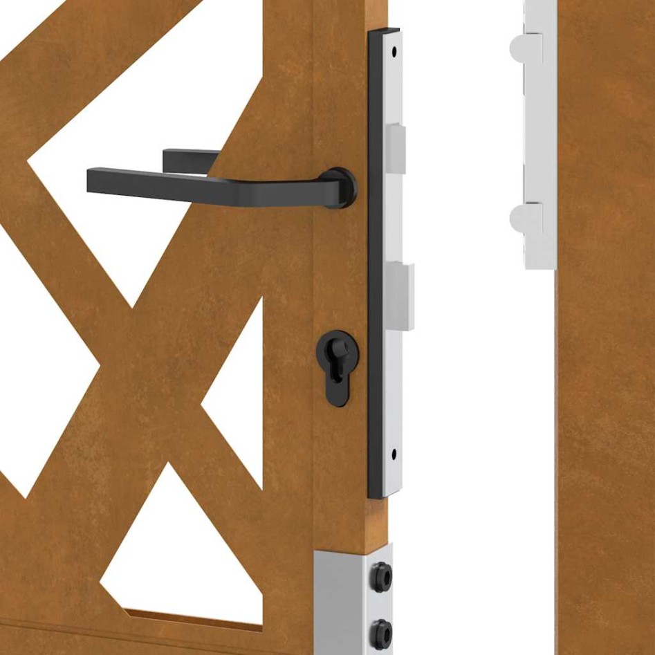 Puerta de jardín de acero desgastado diseño ligero 105x155