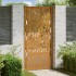 Puerta de jardín diseño de hojas de acero desgastado 105x205