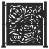 Puerta de jardín diseño llama acero negro 105x106